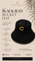 BLACK BUCKET HAT