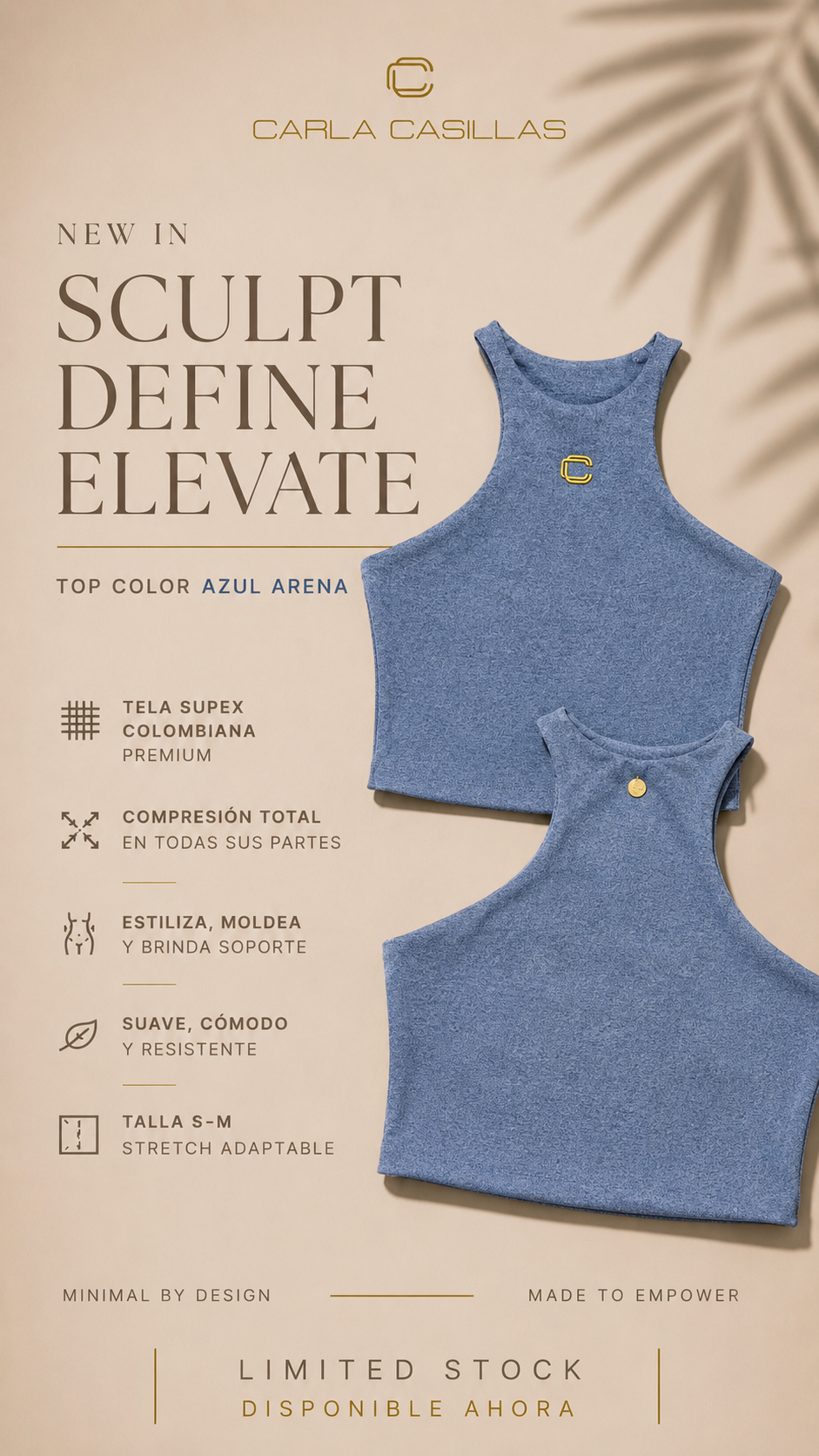 TOP COLOR AZUL ARENA