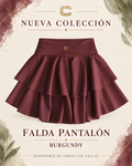 L-XL FALDA PANTALON COLOR BURGUNDY