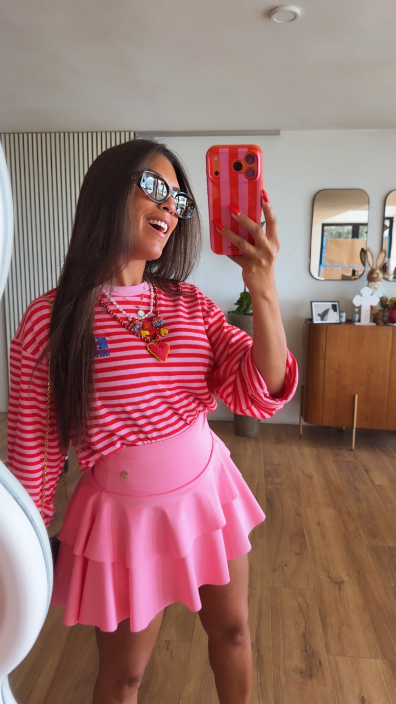 FALDA PANTALON - COLOR PINK BUBBLEGUM