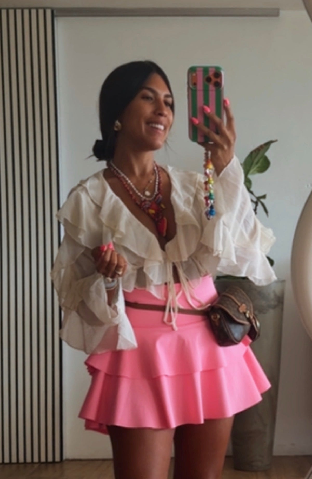 FALDA PANTALON - COLOR PINK BUBBLEGUM