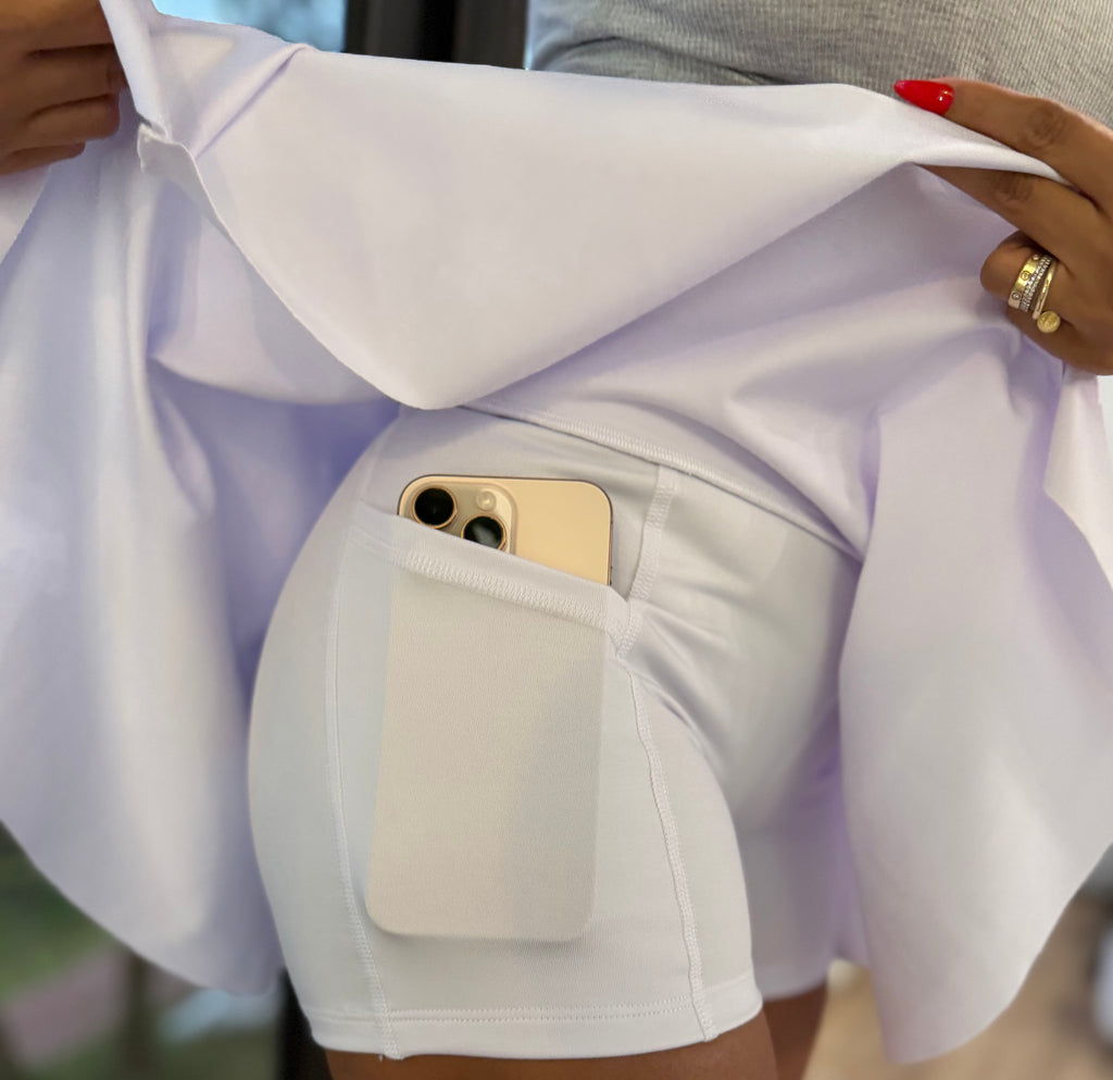 FALDA PANTALON COLOR BLANCA