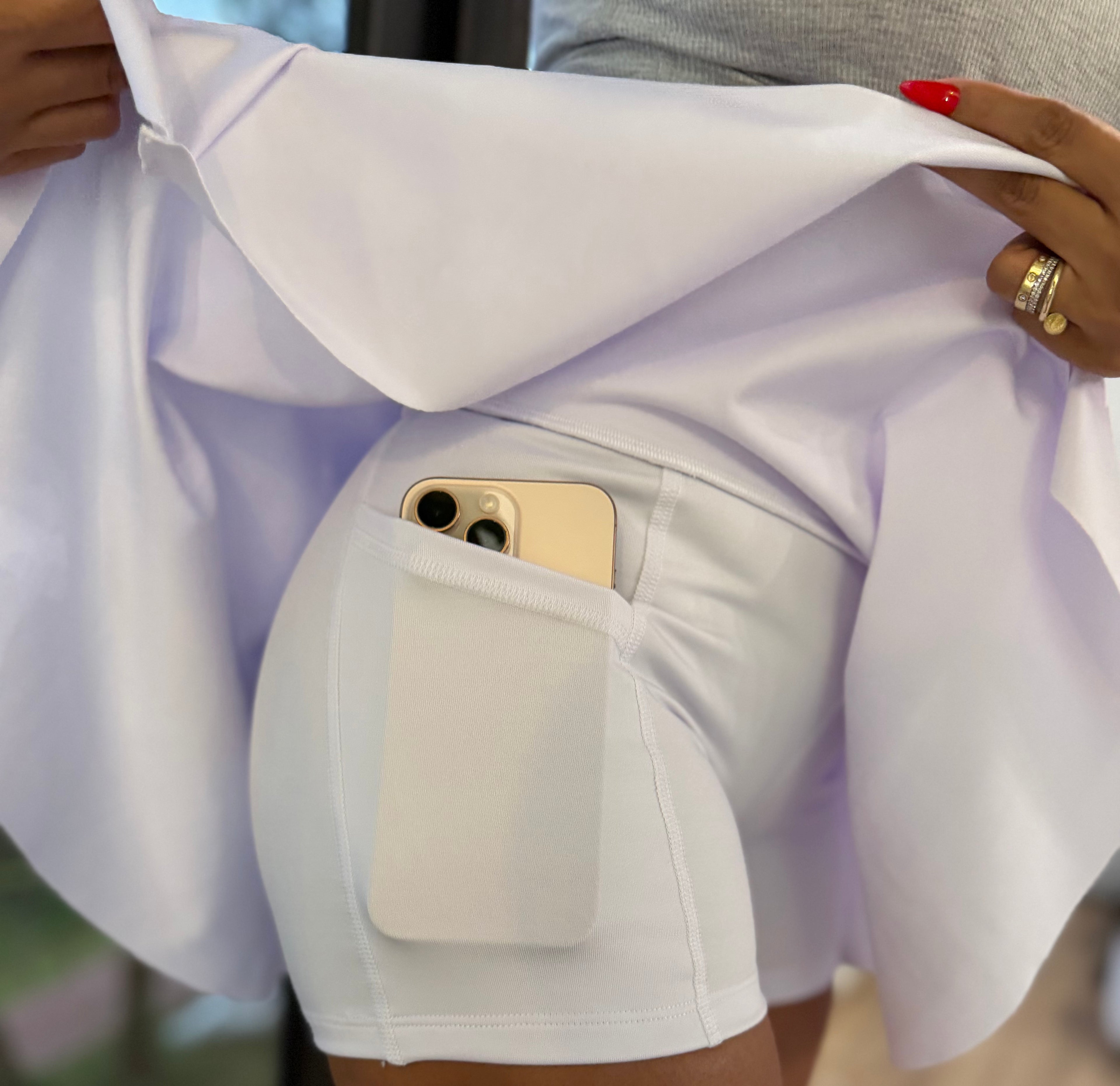 FALDA PANTALON COLOR BLANCA